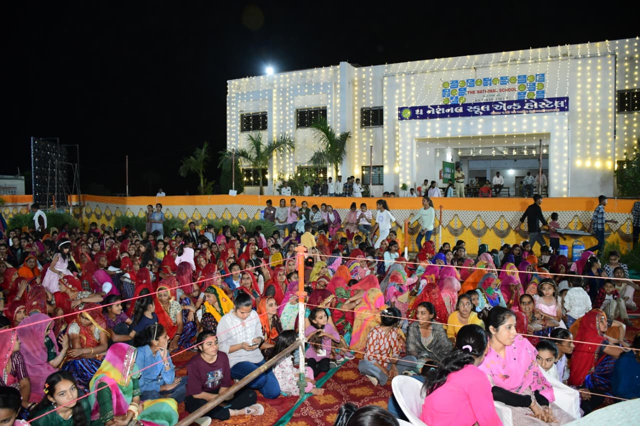 School Building Decorated